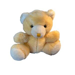 Crib Pals Vintage 1988 Yellow Wind up Musical Teddy Bear Plush WORKS